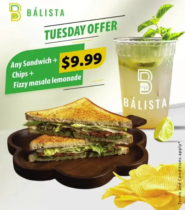 Any Sandwich + Chips + Fizzy Masala Lemonade image