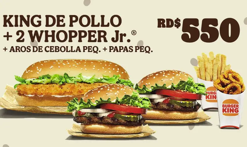 King de Pollo + 2 Whopper Jr. image