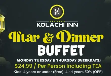 Ramadan Iftar Buffet - Monday, Tuesday & Thursday image