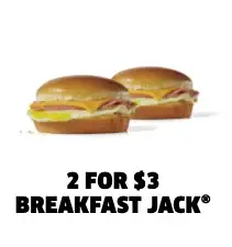 2 for $3 Breakfast Jack image