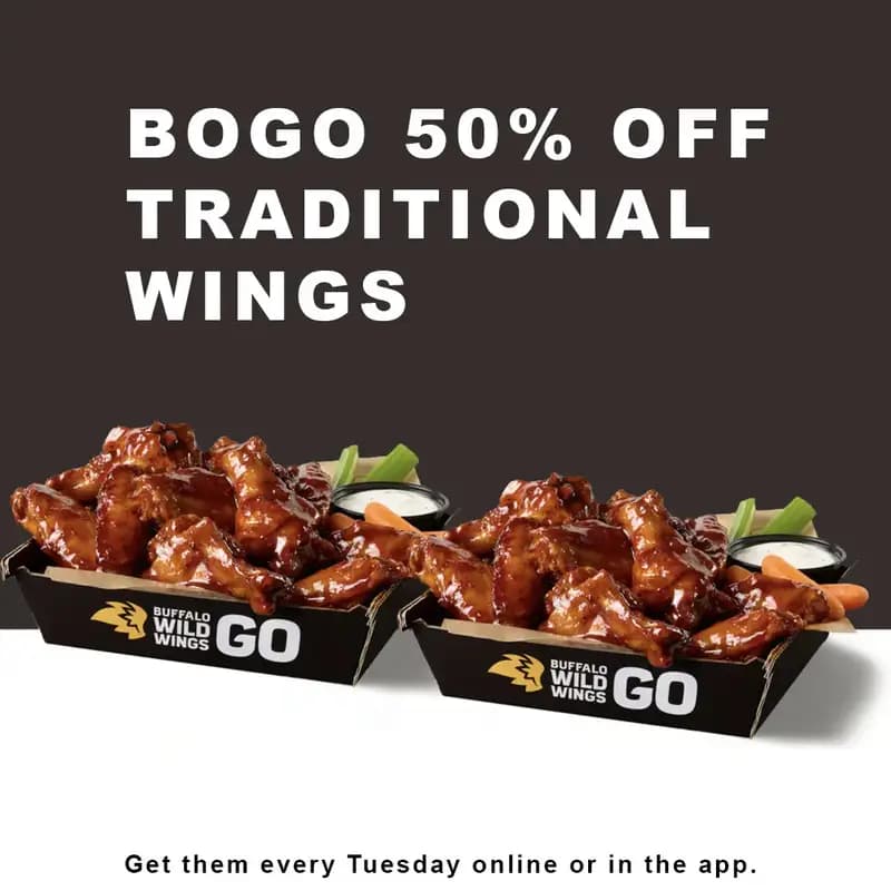 BOGO 50% off Traditional Wings image