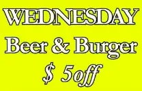 $5 Off ANY Beer & Burger image