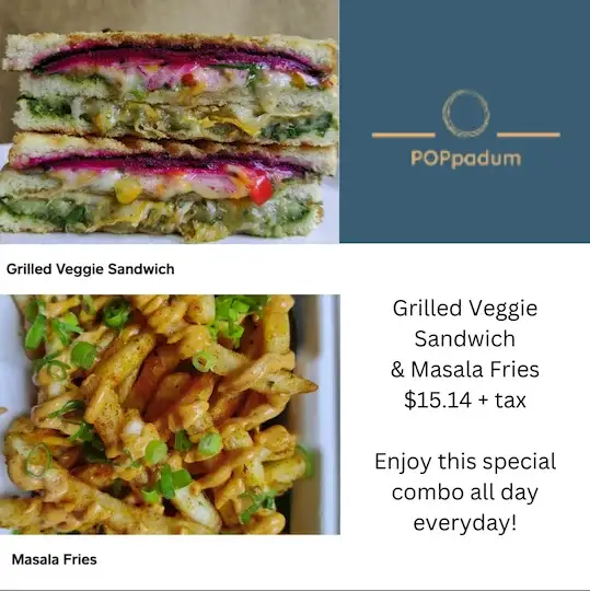 Veg Grilled sandwich combo image
