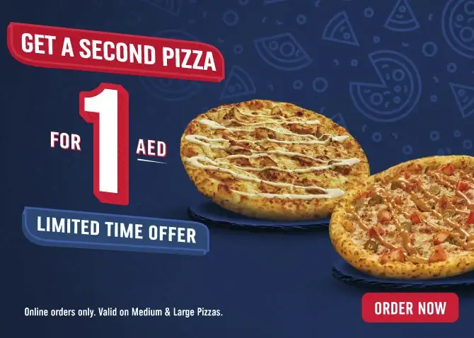 Get a Second Pizza for 1 AED image