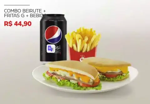 Combo Beirute + Fritas G + Bebida image