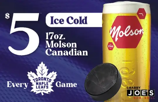 $5 Molson Every Leafs Game image