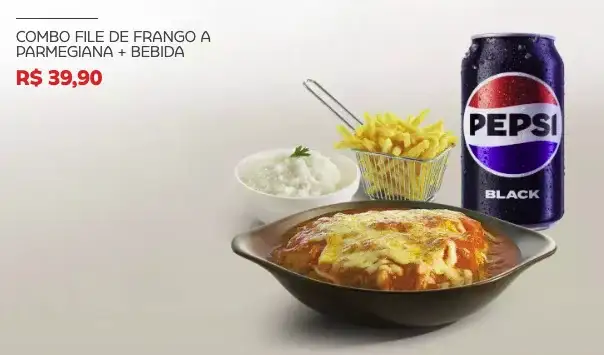 COMBO FILE DE FRANGO A PARMEGIANA + BEBIDA image