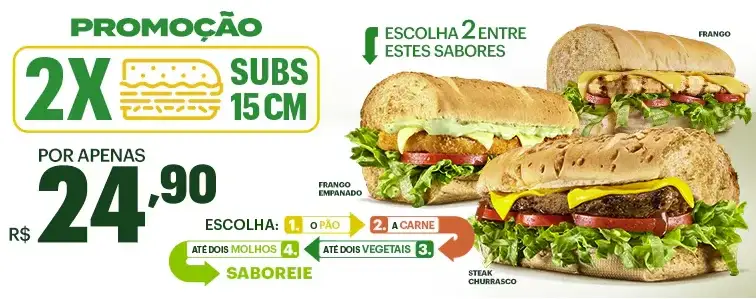 PROMOÇÃO 2X SUBS 15 CM image