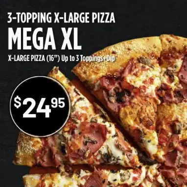 3 Topping X-Large Pizza - MEGA XL image