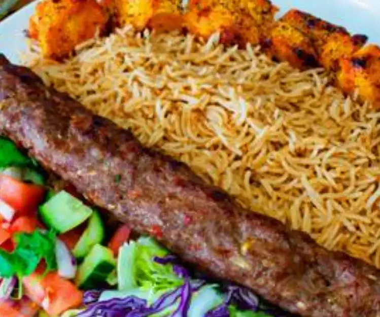 Waziri Kabab Special with Rice and Salad image