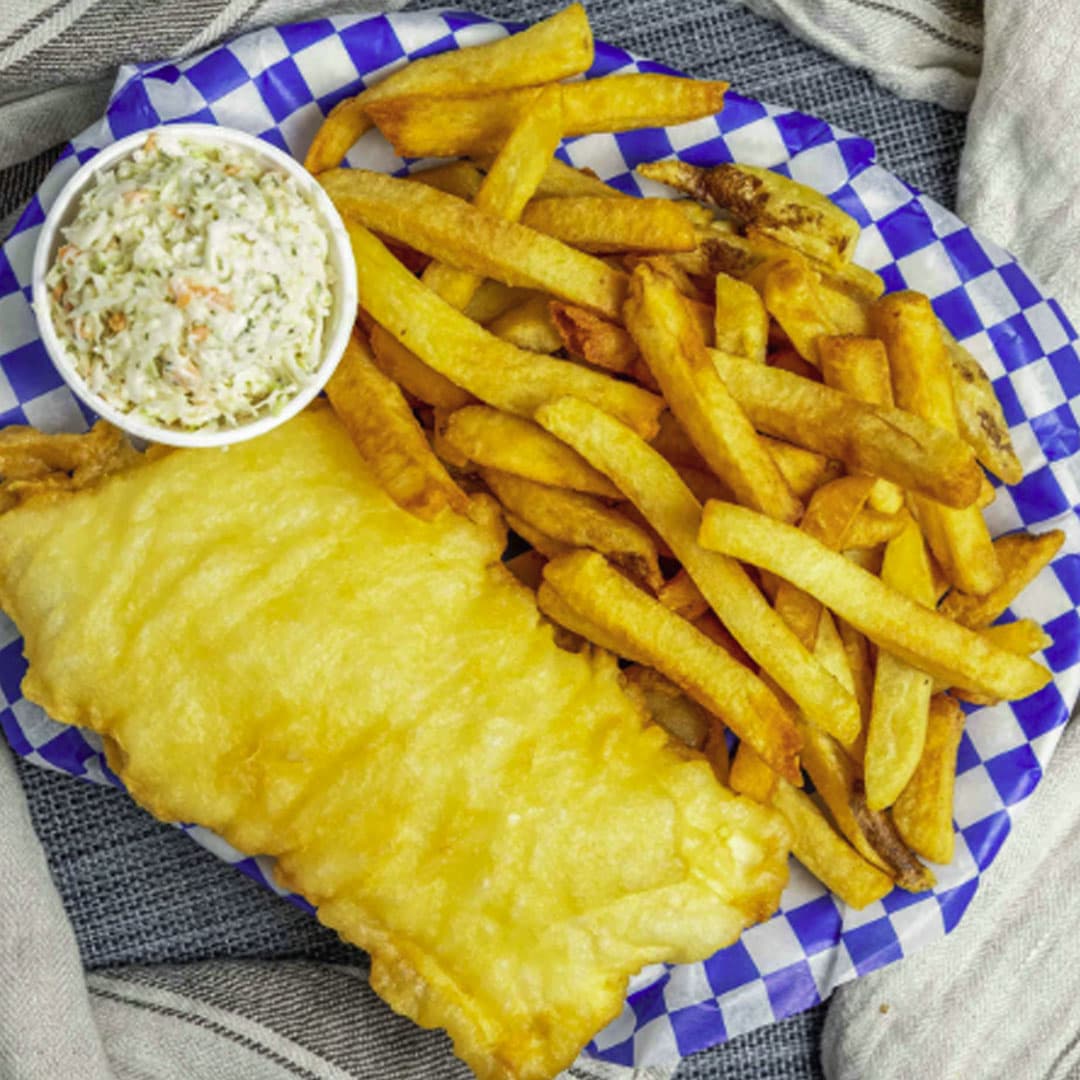 Beer Battered Fish & Chips - 1pc  ﻿ image